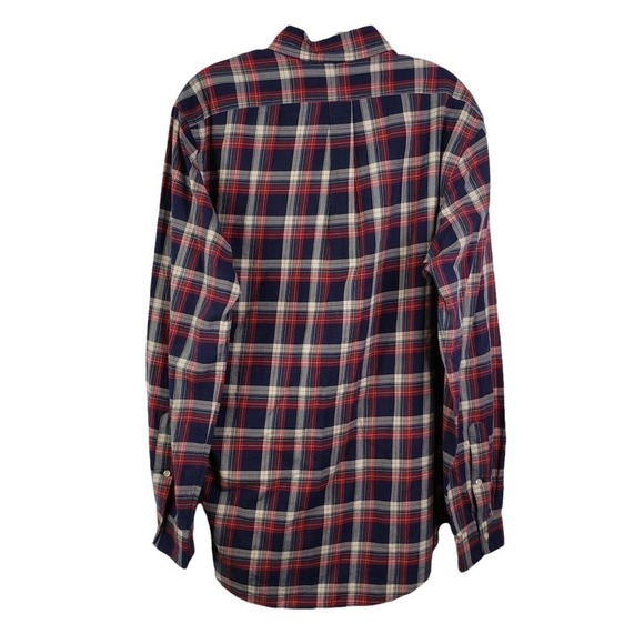 Polo Ralph Lauren Oxford Shirt Check Plaid Men’s Long Sleeve Button Down Large - Picture 3 of 8